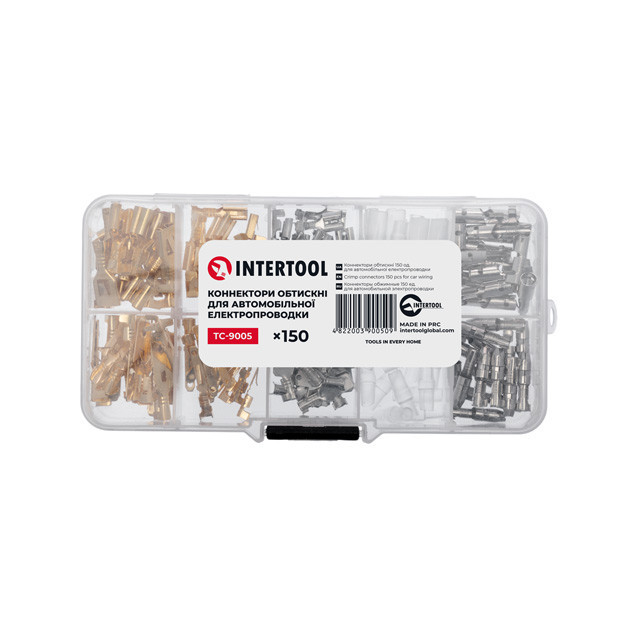 Коннектори обтискні, 150 шт., для автомобільної електропроводки INTERTOOL TC-9005 Киев - изображение 2