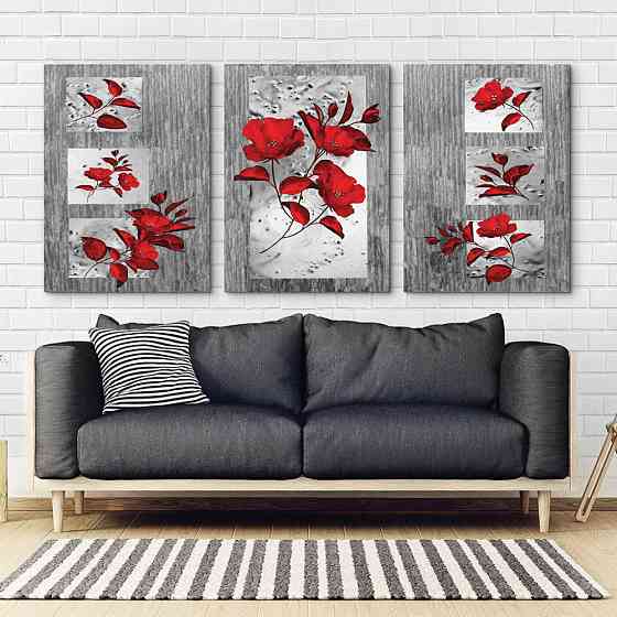 Модульна картина Абстракція Квіти Art-23_B3 Київ