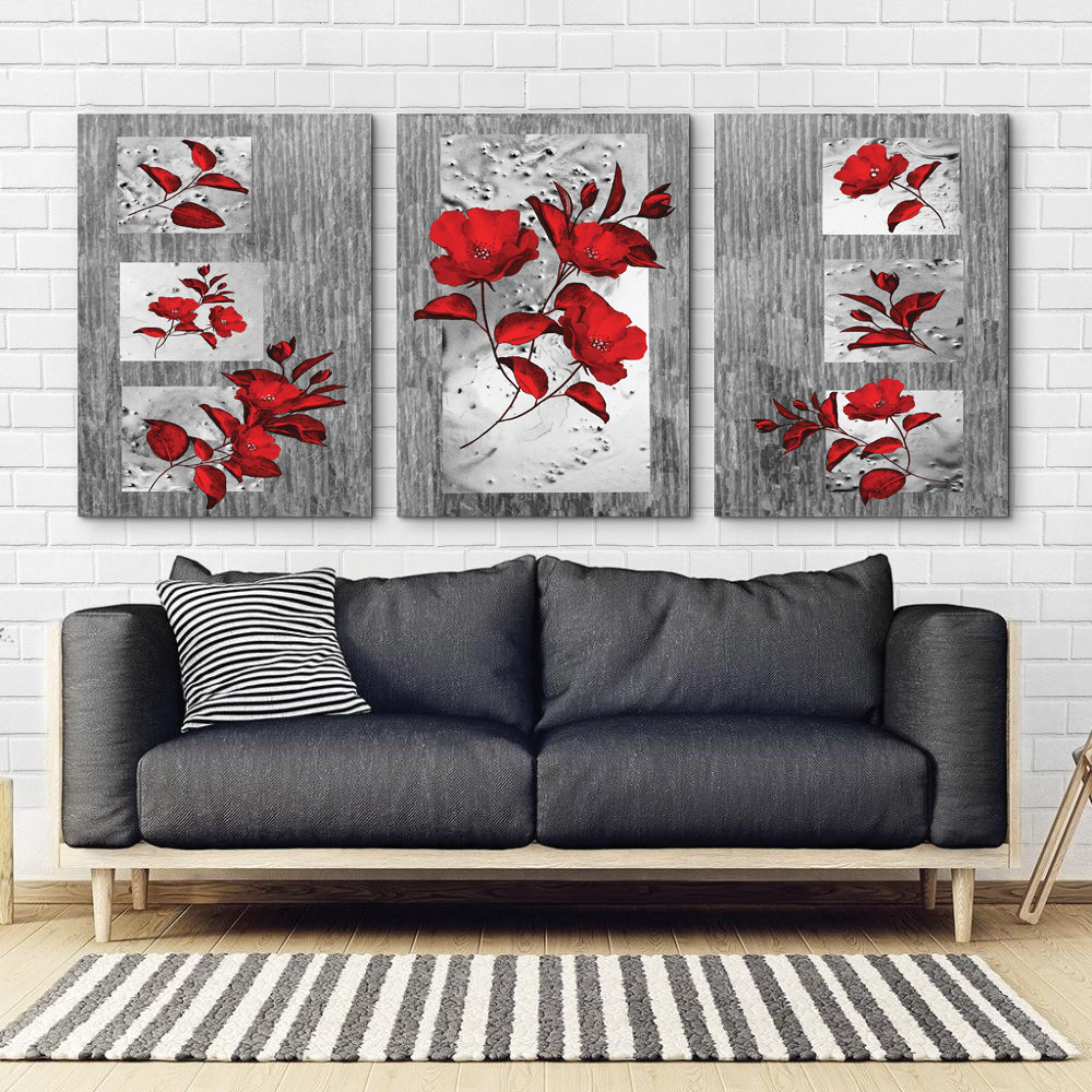 Модульна картина Абстракція Квіти Art-23_B3 Київ - фото 2