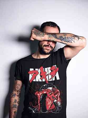 Футболка з аніме принтом Акіра Аніме Мото Джапанесе оверсайз (S/M/L) Чорний AnimeJ0367 Дніпро