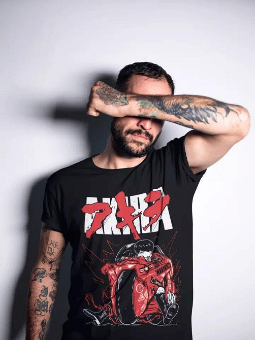 Футболка з аніме принтом Акіра Аніме Мото Джапанесе оверсайз (S/M/L) Чорний AnimeJ0367 Дніпро - фото 2