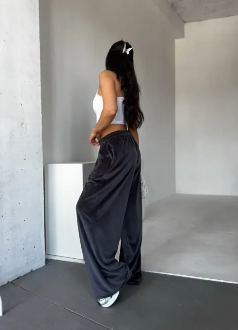 Велюрові жіночі брюки вільного крою з високою посадкою Одеса - фото 14