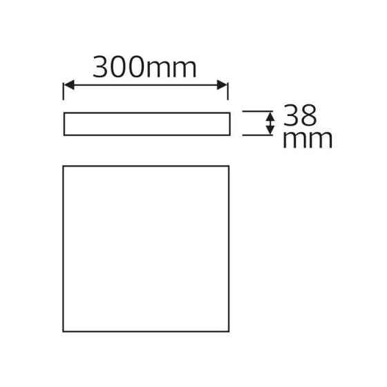Светодиодный накладной квадратный светильник  SOFIA/S-48 3CCT 48W  черный 016-065-1048 Одесса