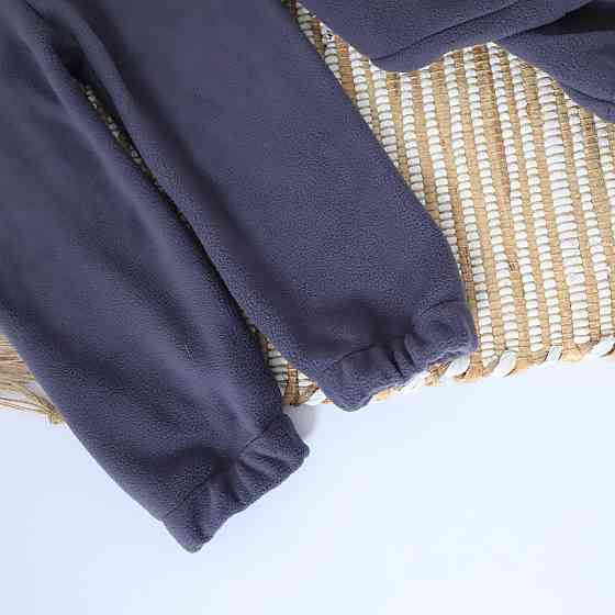 Дитячий теплий Флісовий термо костюм (толстовка+штани) Темно-синій Кам'янець-Подільський