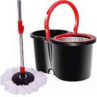 Набор Швабра МОП телескопическая ручка, микрофибра + ведро 14л Харьков