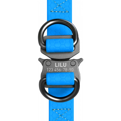 Шлей для собак WAUDOG Waterproof с QR-паспортом S Ш 15 мм Д 40-55 см голубая (27642) Винница - изображение 2