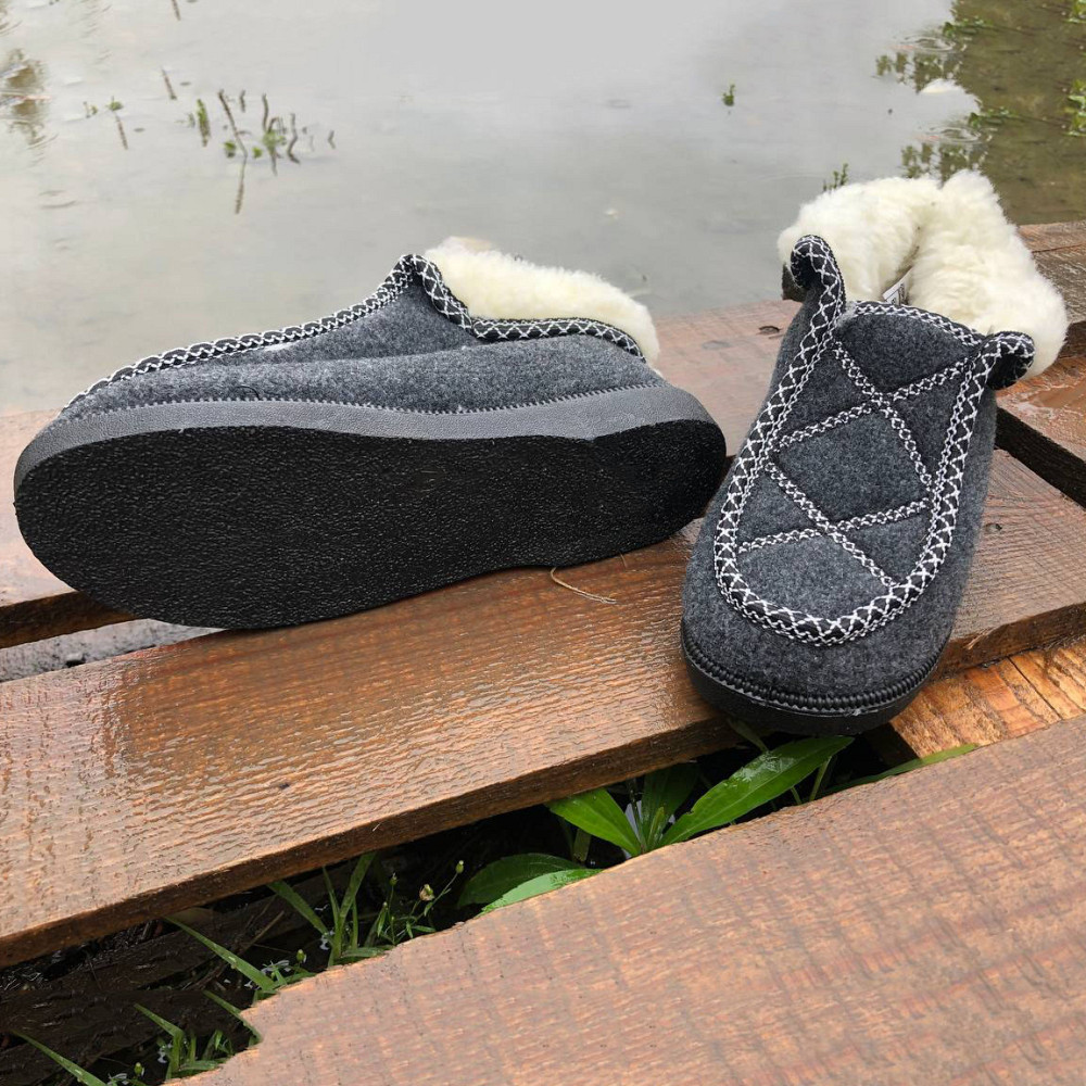 Жіночі валянки з повсті 38р, Бабуші жіночі домашні, Бурки суконні штучне хутро Калоші на хутрі IY-35 Львів - фото 12