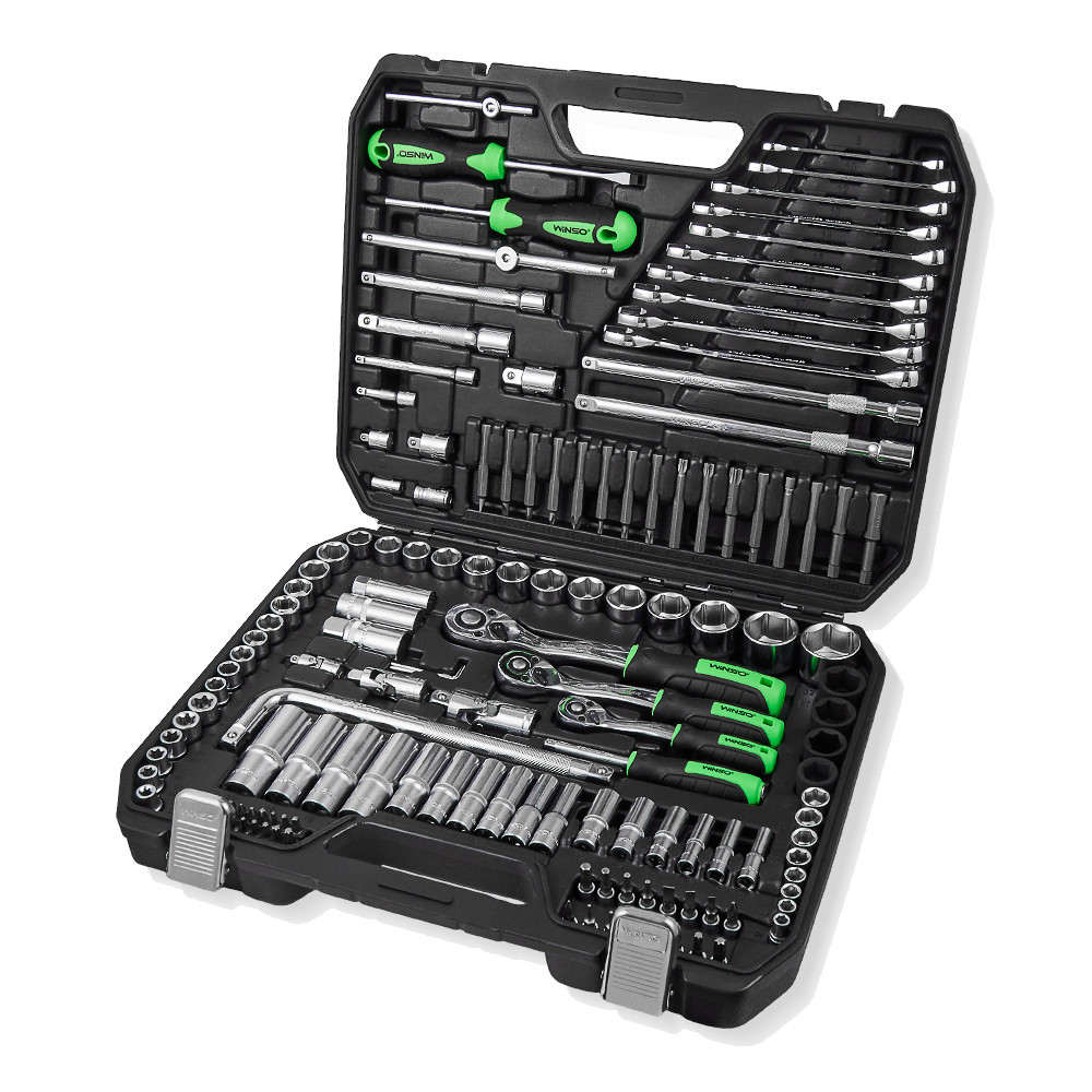 Професійний набір інструментів в кейсі Winso Pro 1/2", 1/4", 3/8" 72T, CR-V, 147од. Львів - фото 1
