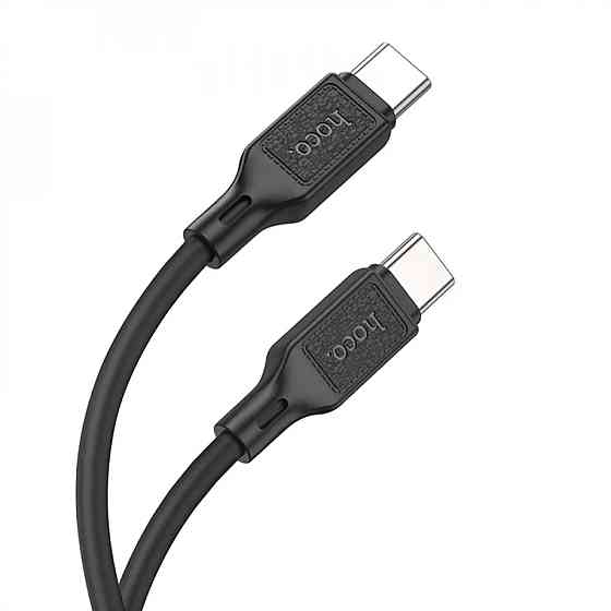 Кабель HOCO X90 Cool 60W silicone charging data cable for Type-C to Type-C Black Київ