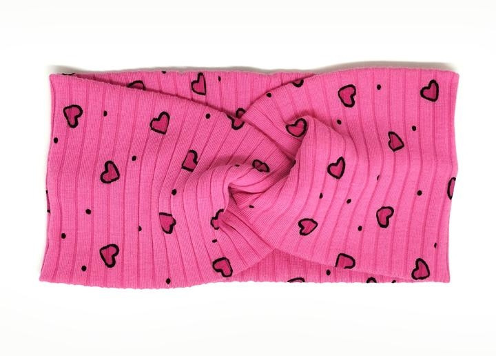 Повязка на голову подростковая розовая Сердечки Киев - изображение 1