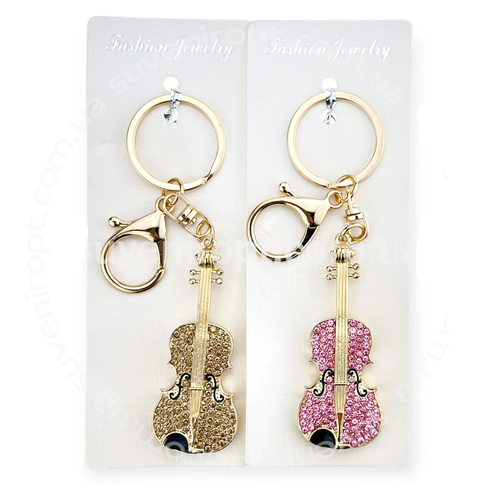 Брелок жіночий зі стразами Скрипка Київ - фото 1