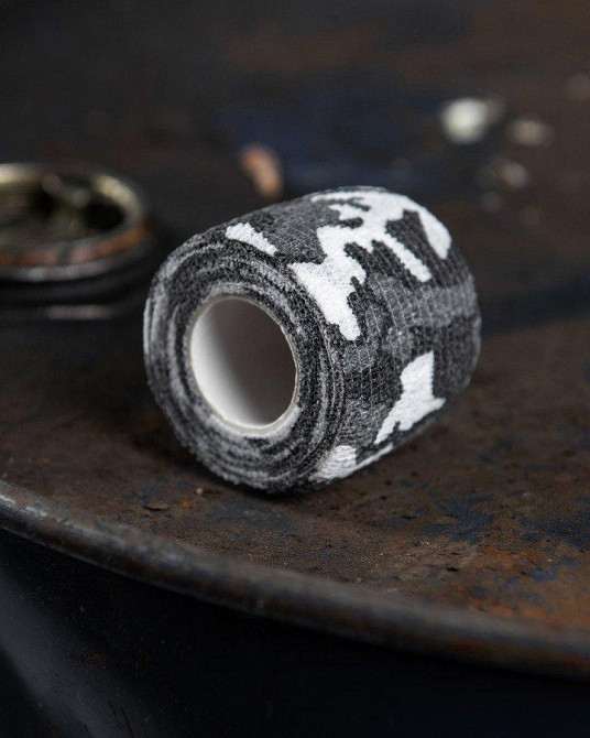 Стрічка для обмотування зброї камуфляж сніг чорно-білий Одеса - фото 2