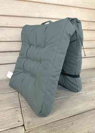 Подушка для стільців (50x120х8 см) подвійна Decorator Sawana колір сіро-блакитний 84-165 Київ