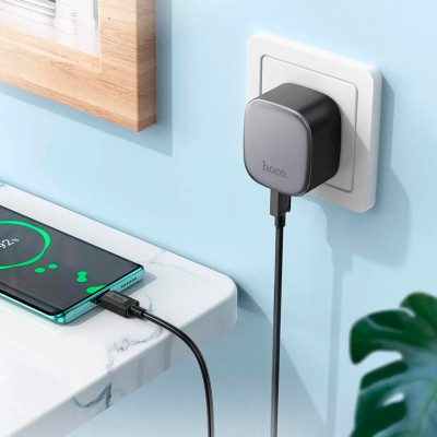 Зарядное устройство HOCO CS32A Rise 1xUSB-C PD20W + 1xUSB QC3.0 Black (6942007617451) Винница - изображение 7