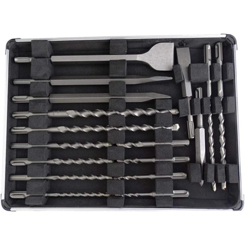 Набір свердел і зубил 17 шт для перфоратора в кейсі Київ - фото 3