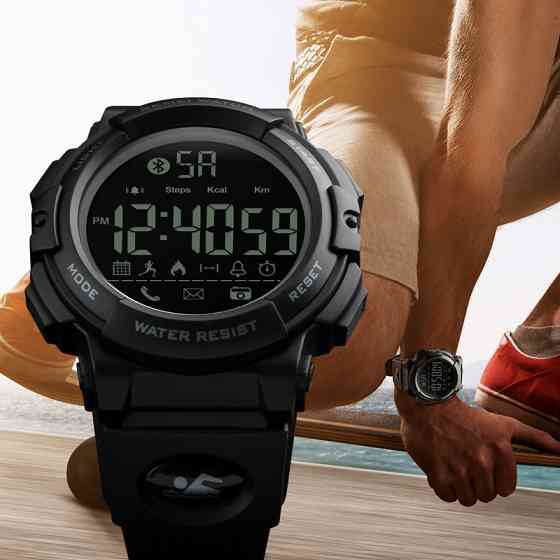 Мужские спортивные наручные часы Skmei 1303 с шагомером Черный Винница
