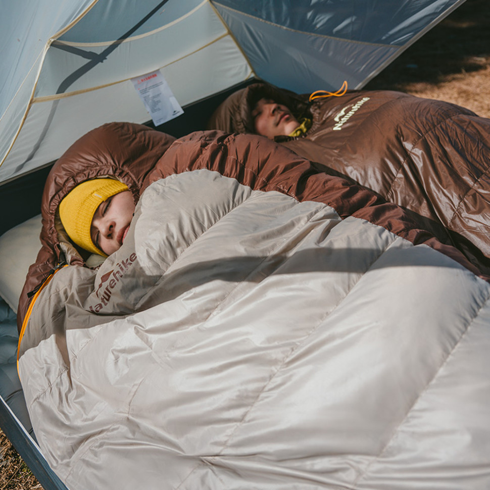 Спальник з натуральним пухом Naturehike Snowbird CNK2550WS014, p-р L, коричневий 400 г Рівне - фото 3