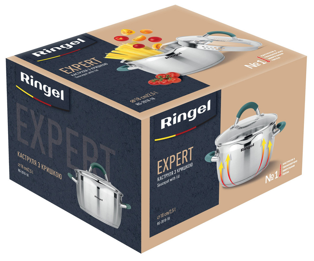 Каструля RINGEL Expert 18 см 2.5 л (6723690) Киев - изображение 5