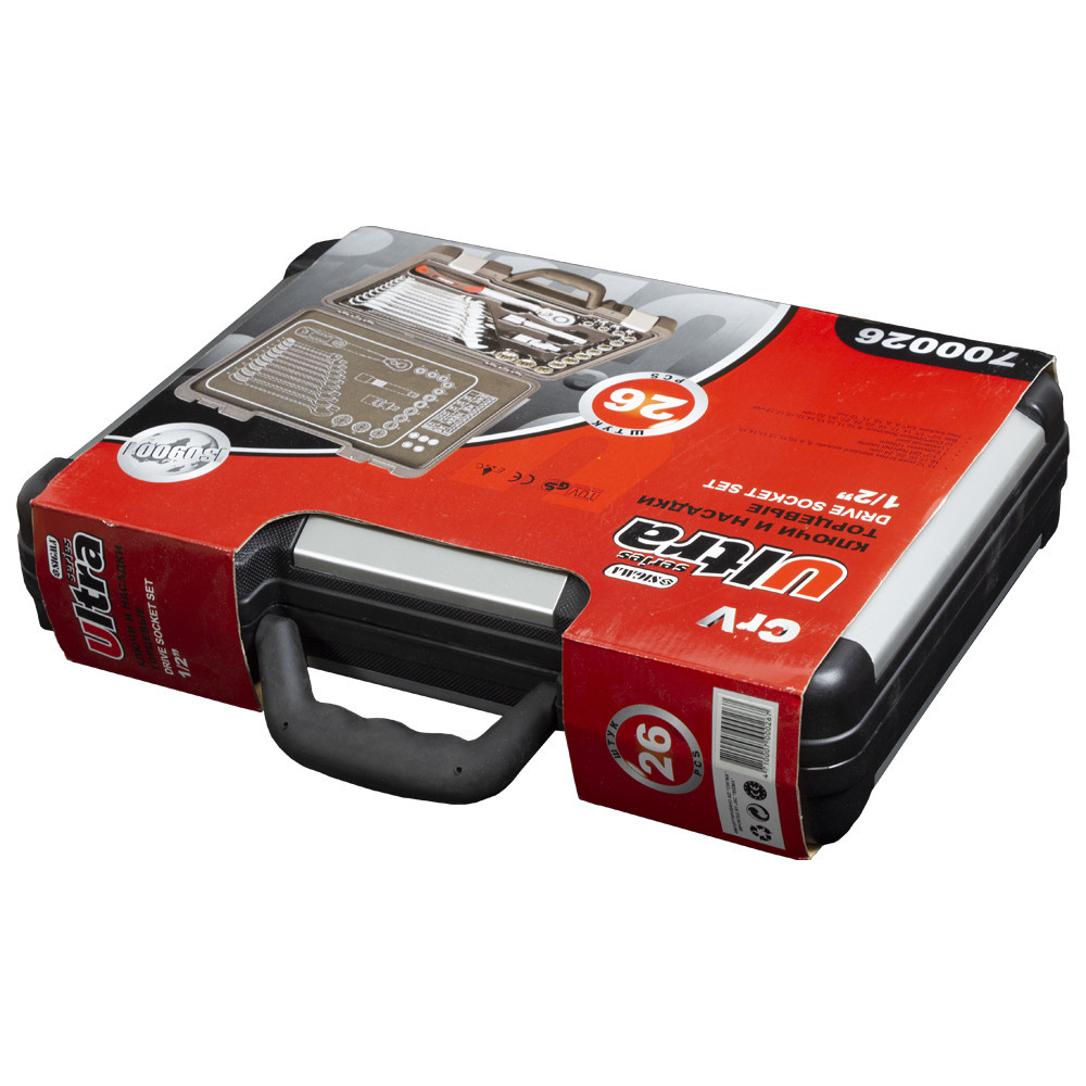 Набір насадок торцевих 1/2" + аксесуари 26 шт. CrV Taiwan ULTRA (700026z) Київ - фото 8