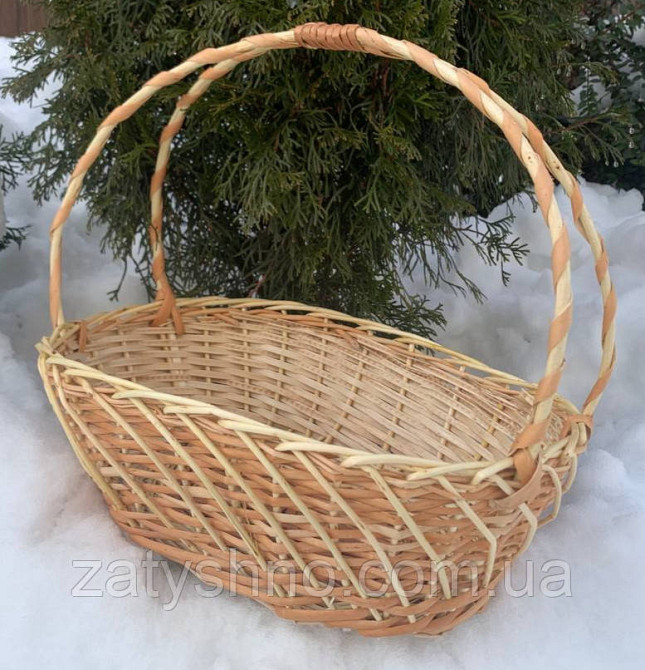Корзина плетеная с ручкой Киев - изображение 5