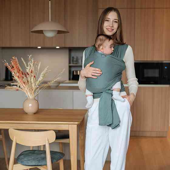 Трикотажний слінг-шарф Love & Carry - Базилік PLUS Київ