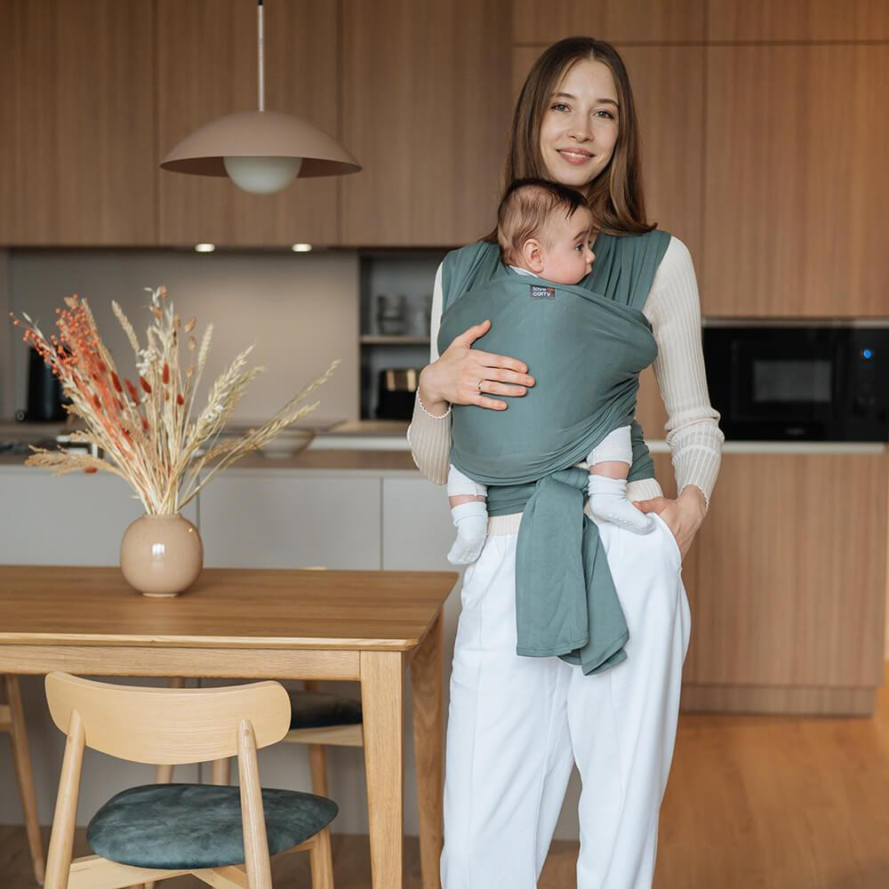 Трикотажний слінг-шарф Love & Carry - Базилік PLUS Київ - фото 1