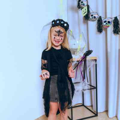 Детский обруч для волос YES! Fun Хелловін Чорна вдова з фатою (974508) Вінниця