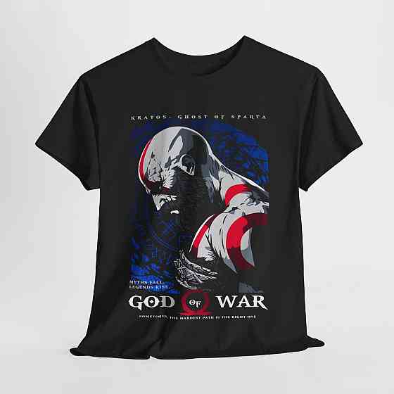 Футболка для мальчика аниме Год Вар Кратос Гхост оверсайз (рост от 165 до 180 ) Черний AnimeJ0582m Днепр