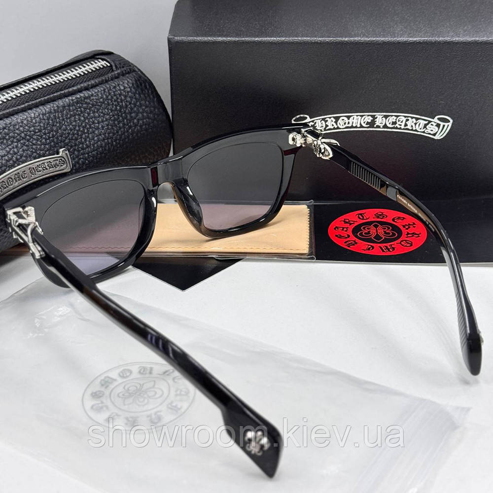 Мужские солнцезащитные очки Chrome Hearts 8251 black Lux Киев - изображение 3