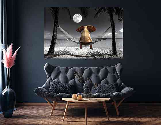 Картина холст в гостиную / спальню Слоник  на пляжі    MLP_4 Киев