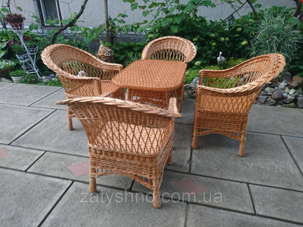 Плетеный комплект мебели из лозы на дачу Киев - изображение 3