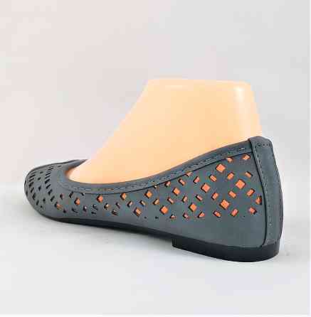 .Жінні Літні Балетки з відкритим Носиком Сірі Мокасини Туфлі (розміри: 36,37,38,39) — 05-3 Дніпро