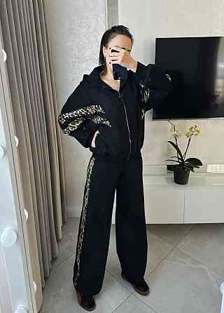 Жіночий стильний повсякденний костюм замша на дайвінгу Одеса