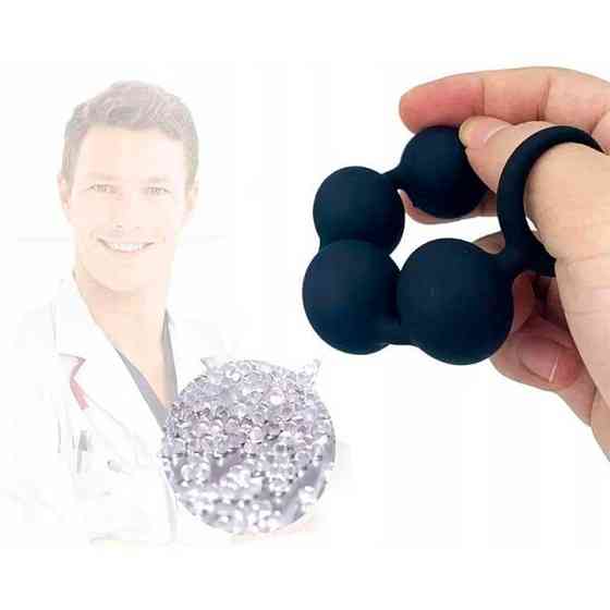 Анальні намисто Langsha - Чорний - 15*2,2 см — Анальні іграшки Вінниця