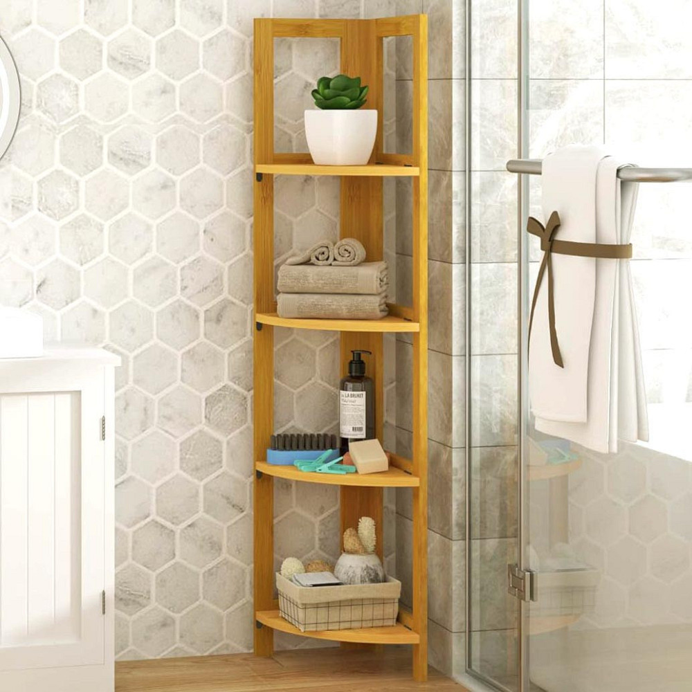 Стеллаж угловой для ванной 