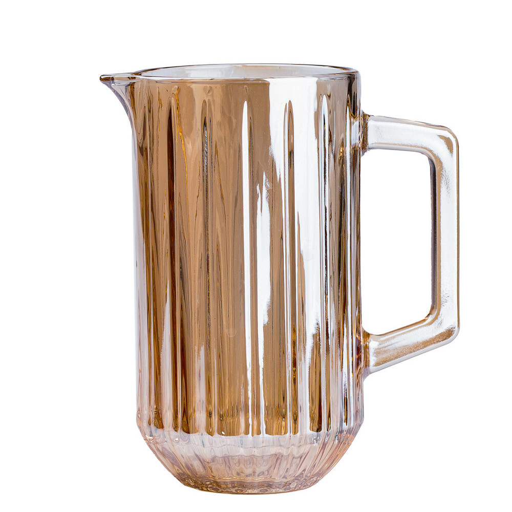 Янтарний кувшин для напоїв 1.2 л з товстого скла Київ - фото 3