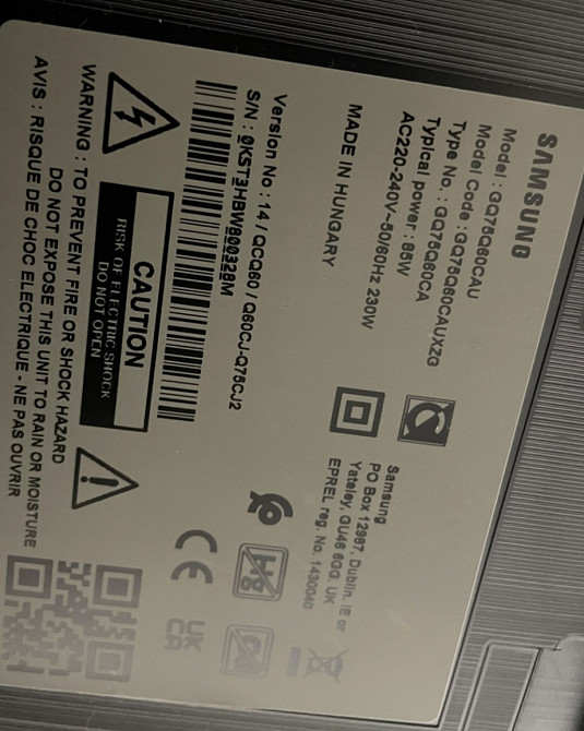 Телевизор Samsung QE75Q60C, Новый 2023рiк. Киев - изображение 3