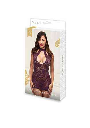 Сукня LACE KEYHOLE MINI DRESS PURPLE, S/M Sex Aura Київ