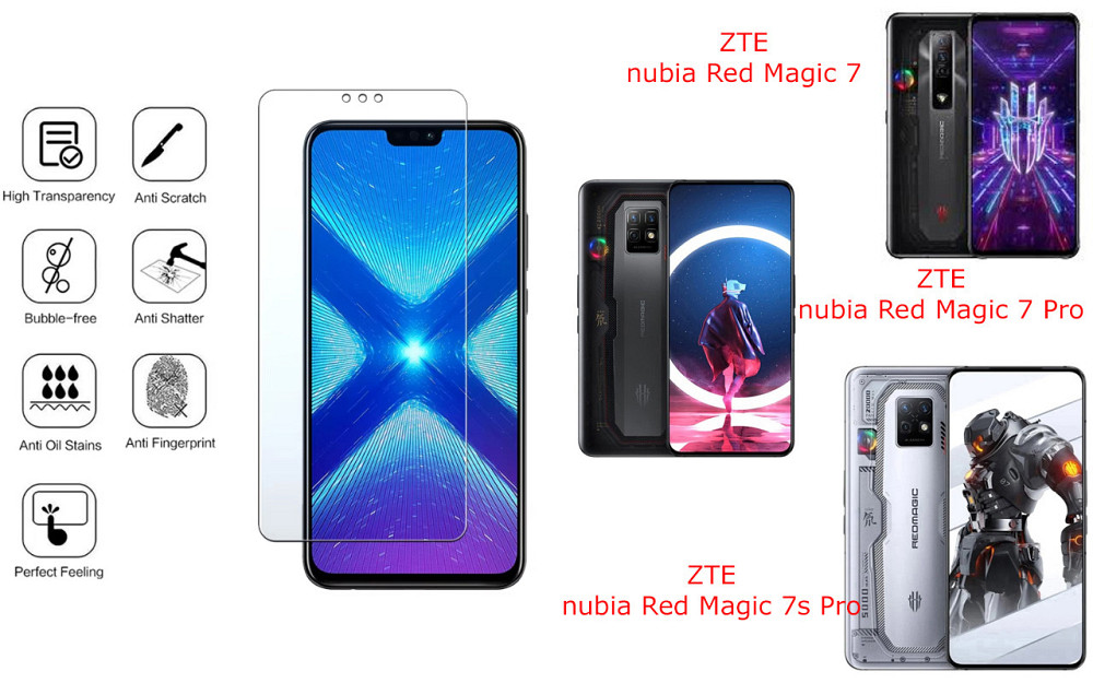 Защитное стекло NeoGlass для ZTE nubia Red Magic 7, 7 Pro, 7s Pro – ультрапрозрачное и устойчивое Киев - изображение 4