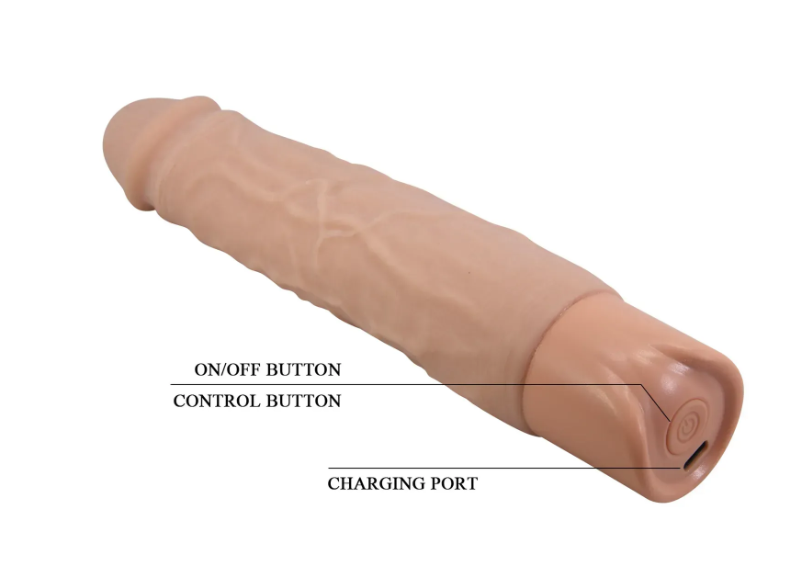 Перезаряжаемый вибратор реалистик Pretty Love - Osric Realistic Vibrating Dildo, BW-500081 Sex Aura Киев - изображение 5