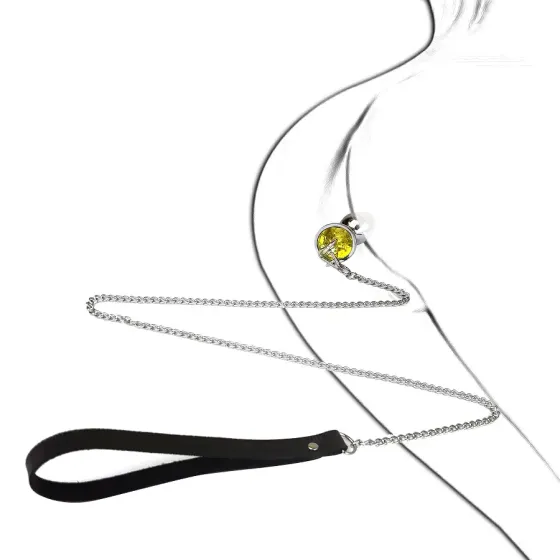 Металева анальна пробка Art of Sex Metal Anal Plug with Leash size L з повідцем Львів