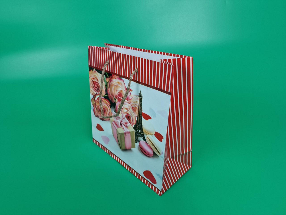 Пакет паперовий подарунковий квадратний 23*24*10 (артKV-220) (12 шт.) Харків - фото 1