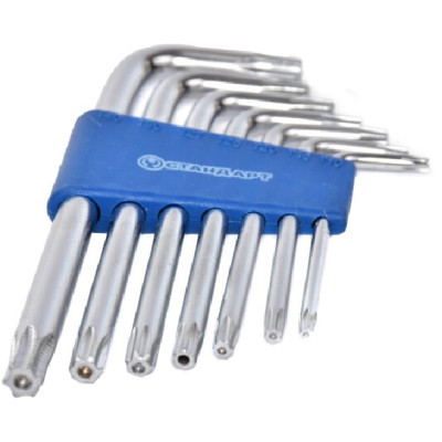 Ключ Стандарт TORX Г-образный с отверстием 7шт. (TKS0701) Винница - изображение 2