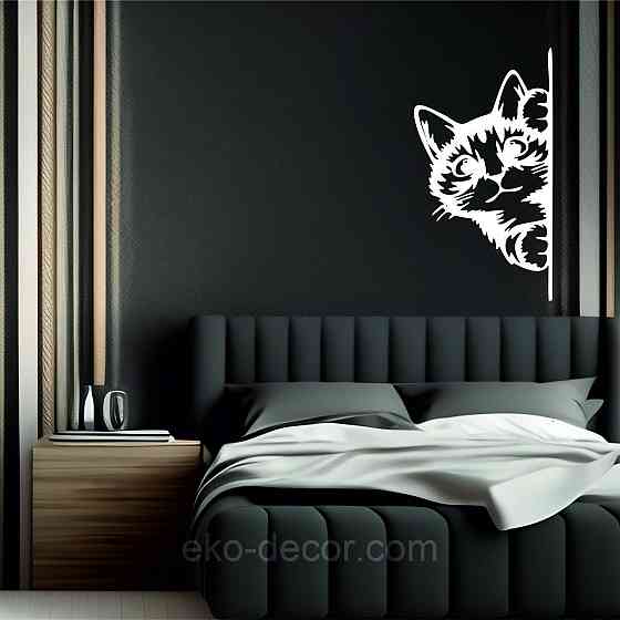 Декоративне настінне 3D Панно «Кіт» Декор на стіну з об'ємом (ціна за 1 шт) Київ