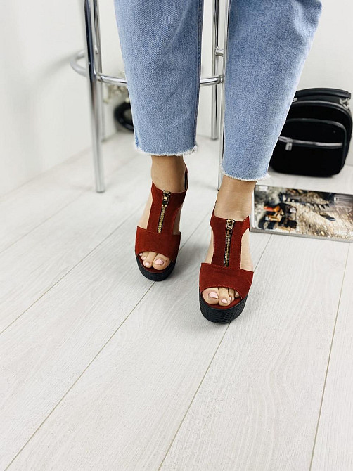 Injers Босоніжки жіночі INJERS 423 червоні (літо, замша натуральна) (918) Коломыя - изображение 7