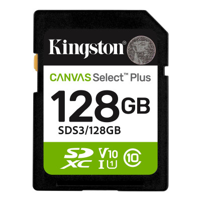 Карта памяти Kingston 128GB SDXC class 10 UHS-I V10 A1 Canvas Select Plus (SDS3/128GB) Винница - изображение 1