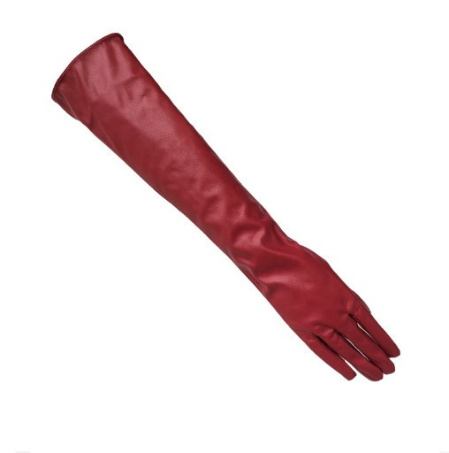 Высокие перчатки женские из экокожи красный Киев - изображение 8
