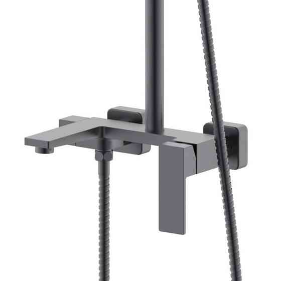 Душова система з виливом Qtap Gemini на три споживачі QTGEM111GMB45688 Gunmetal Black PVD графіт Київ