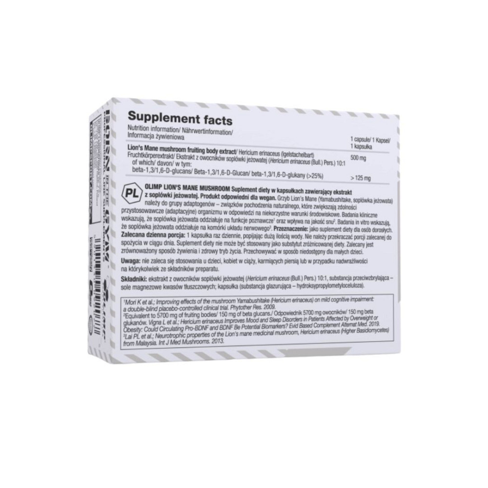 Ежовик гребенчатый Olimp Lions Mane Mushroom 60 капсул Луцк - изображение 2