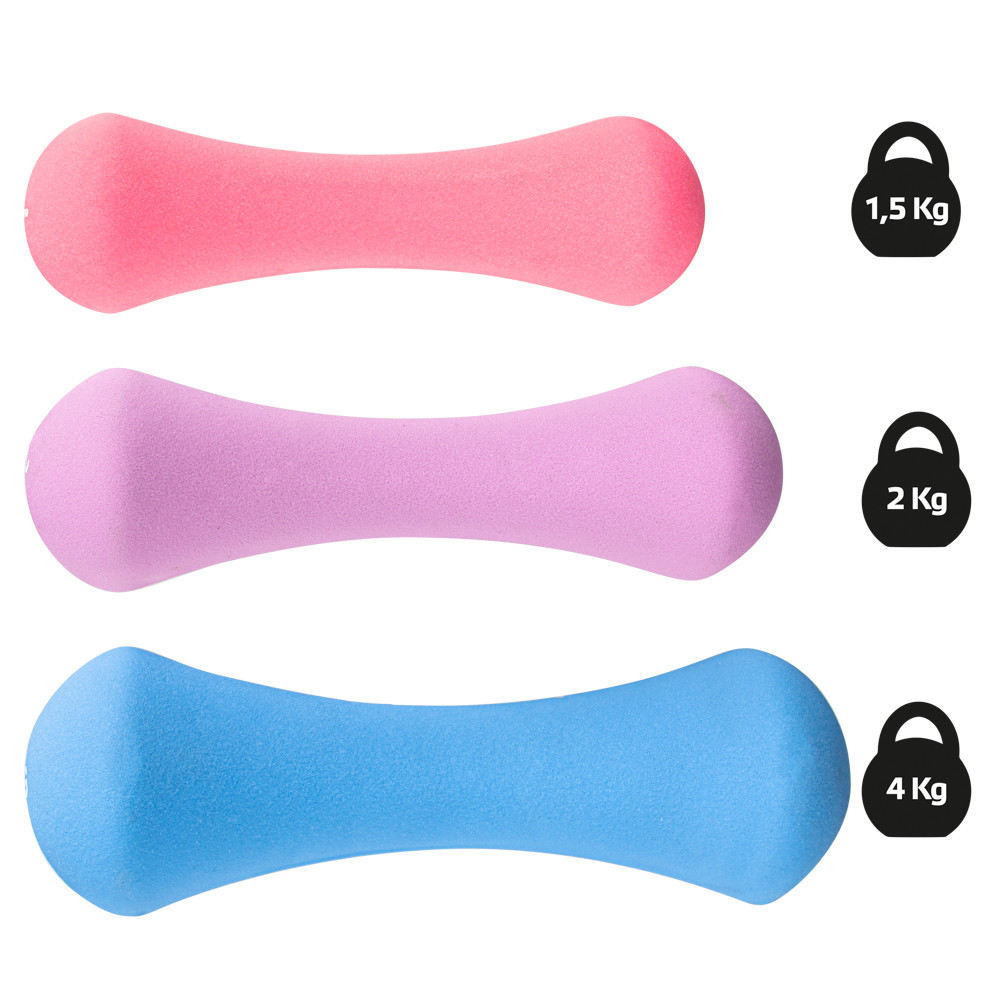 Набор неопреновых гантелей с стойкой inSPORTline Prene Киев - изображение 4